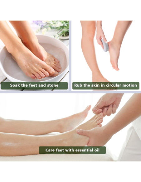 Paquete de 4 Piedras Pómez Naturales Borogo para Pedicura