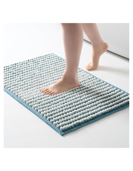 Alfombra de Baño FRESHMINT Chenille Ombre 81.3x50.8cm Azul Aqua