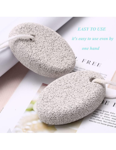 Paquete de 4 Piedras Pómez Naturales Borogo para Pedicura