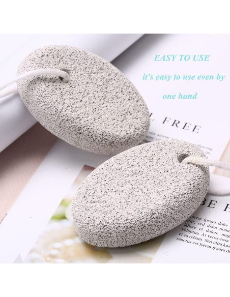 Paquete de 4 Piedras Pómez Naturales Borogo para Pedicura