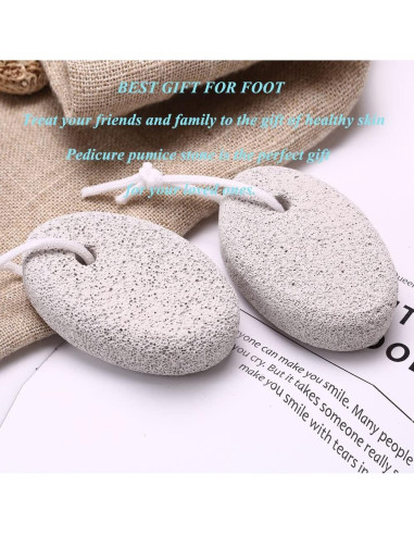 Paquete de 4 Piedras Pómez Naturales Borogo para Pedicura