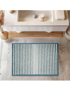 Alfombra de Baño FRESHMINT Chenille Ombre 81.3x50.8cm Azul Aqua 2