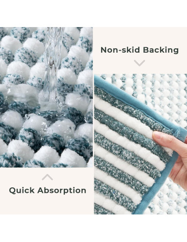 Alfombra de Baño FRESHMINT Chenille Ombre 81.3x50.8cm Azul Aqua