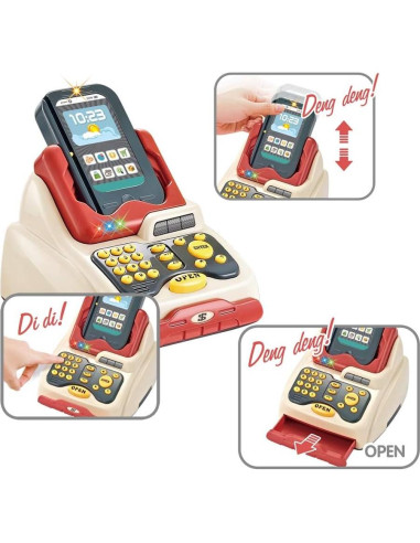 Juego de Supermercado Valesan 49 Piezas con Carrito y Caja Registradora