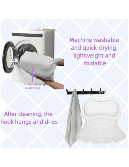 Almohada de Baño Ergonómica Lifethw con Ventosas 40.9 cm