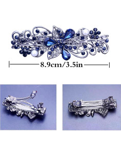 4 Horquillas para el Cabello de Perlas y Cristales - Moda 2