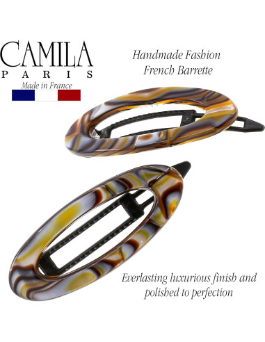 Clip de Barrette Francesa Camila Paris CP3367 Ónix 5.08 cm