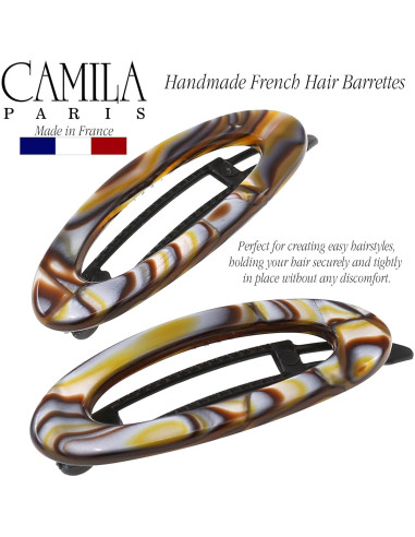 Clip de Barrette Francesa Camila Paris CP3367 Ónix 5.08 cm