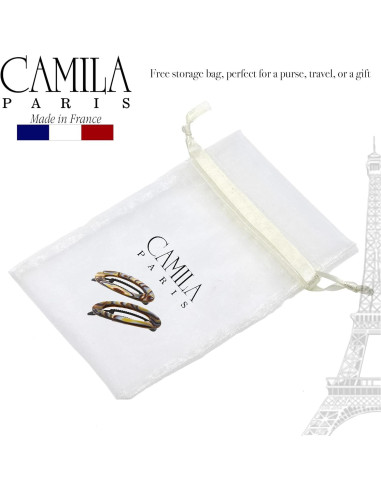 Clip de Barrette Francesa Camila Paris CP3367 Ónix 5.08 cm