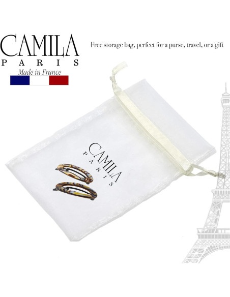 Clip de Barrette Francesa Camila Paris CP3367 Ónix 5.08 cm