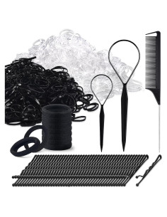Kit de Gomas de Pelo IKOCO 1000 Pcs con Herramientas y Peine