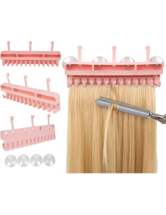 Soporte para Extensiones de Cabello SPEALLOY Rosa Silicona 360g 2