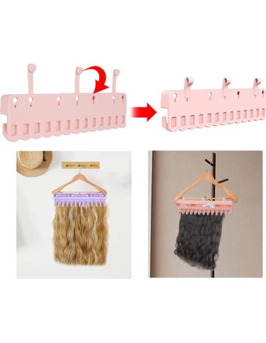 Soporte para Extensiones de Cabello SPEALLOY Rosa Silicona 360g