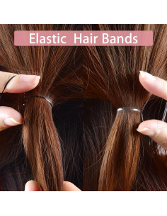 Kit de Gomas de Pelo IKOCO 1000 Pcs con Herramientas y Peine 2