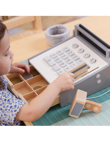 Registradora de Madera Kaplan para Niños 18+ Meses - Juguete Realista