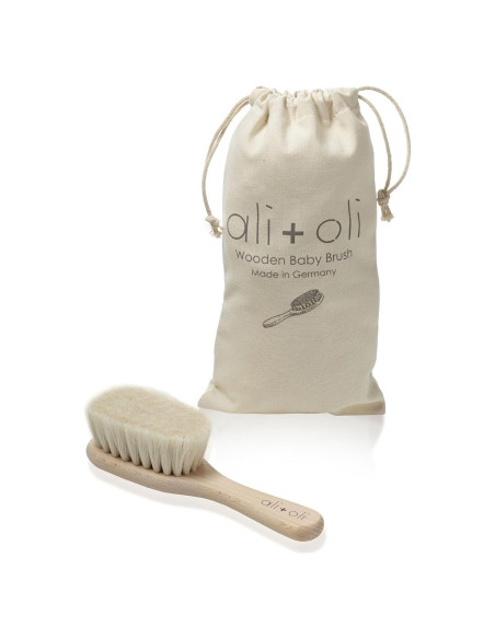 Cepillo de Madera para Bebés Ali+Oli con Lufa - Suave y Natural