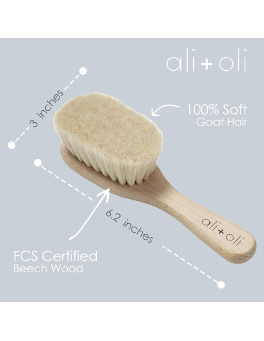 Cepillo de Madera para Bebés Ali+Oli con Lufa - Suave y Natural