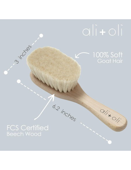 Cepillo de Madera para Bebés Ali+Oli con Lufa - Suave y Natural