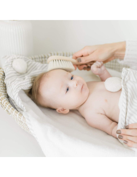 Cepillo de Madera para Bebés Ali+Oli con Lufa - Suave y Natural