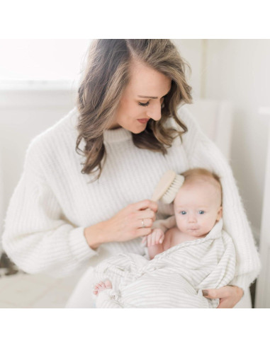 Cepillo de Madera para Bebés Ali+Oli con Lufa - Suave y Natural