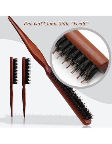 Juego de cepillos de cerdas de jabalí TRUSTORIC 2 piezas