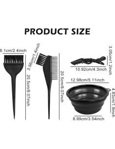 Set de Tinte para Cabello EMVANV 5 Piezas - Negro 2