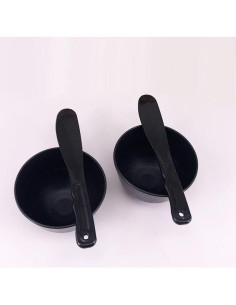 Kit de Tazones de Mezcla de Goma lasenersm - 2 Piezas Negro 2