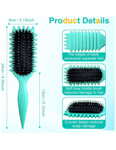 Candy Brush Cepillo Definidor de Rizos Verde 28.7x7.5cm 2