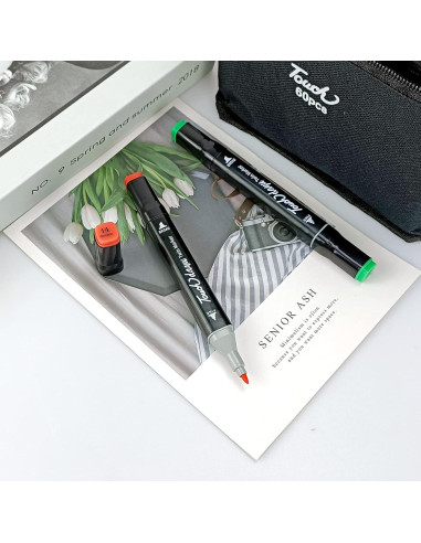 Marcadores de Dibujo GCVOPTON 60 Colores Doble Punta