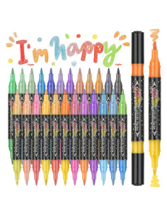 Marcadores de Pincel Brillantes ZSCM 24 Colores Metálicos