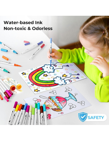 Marcadores Ohuhu Doble Punta 160 Colores Tinta a Base de Agua