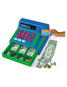 Caja Registradora Real Lakeshore con Calculadora y Dinero Juguete