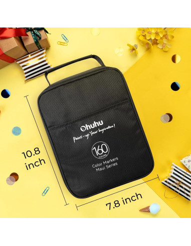 Marcadores Ohuhu Doble Punta 160 Colores a Base de Agua
