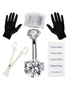 Kit de Piercing de Ombligo Prgislew con Agujas 13G y 14G