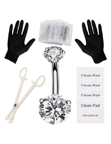Kit de Piercing de Ombligo Prgislew con Agujas 13G y 14G