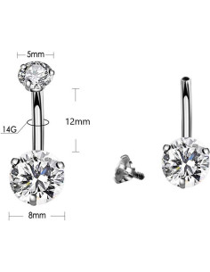 Kit de Piercing de Ombligo Prgislew con Agujas 13G y 14G 2