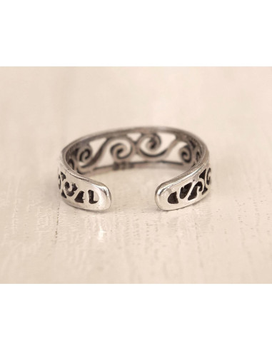 Anillo ajustable de plata esterlina 925 MiYa Creations