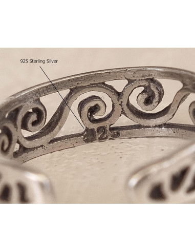 Anillo ajustable de plata esterlina 925 MiYa Creations