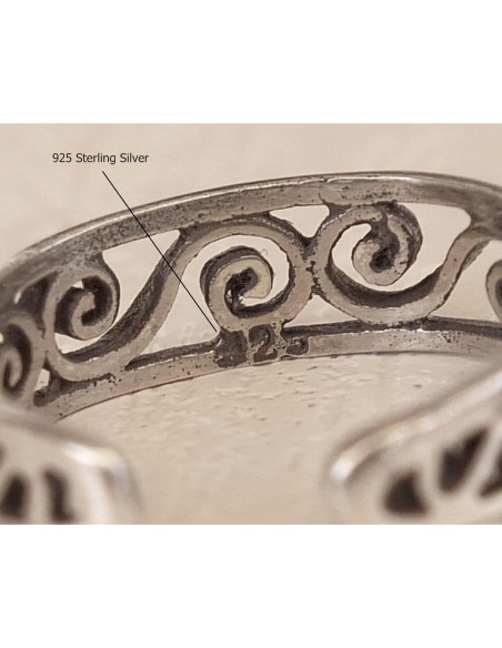 Anillo ajustable de plata esterlina 925 MiYa Creations