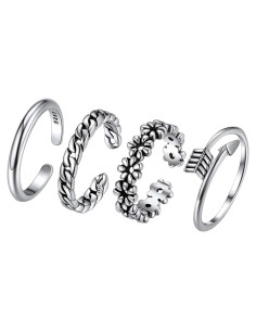 Anillos de Dedo Ajustables Prosilver para Mujeres - Plata Esterlina 925