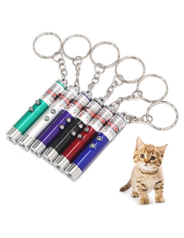 Juguete Interactivo para Gatos y Perros - Puntero Láser LED 6pcs
