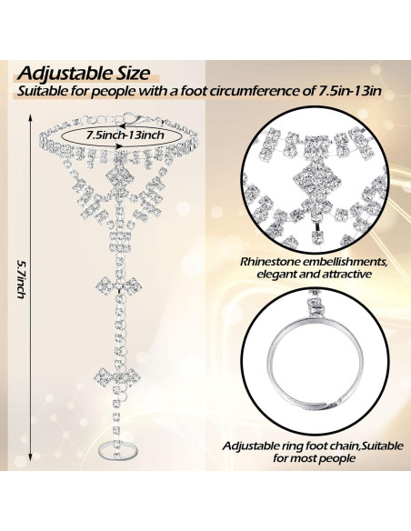 6 Piezas Sandalias Descalzas de Joyería Kenning para Mujeres