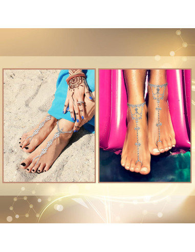 6 Piezas Sandalias Descalzas de Joyería Kenning para Mujeres