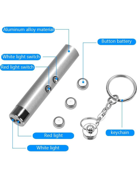 Juguete Interactivo para Gatos y Perros - Puntero Láser LED 6pcs