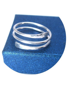 Anillo Ajustable de Plata Esterlina Textura Martillada