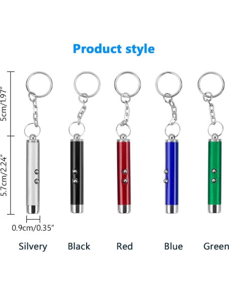 Juguete Interactivo para Gatos y Perros - Puntero Láser LED 6pcs