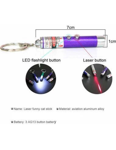 Juguete Interactivo para Gatos y Perros - Puntero Láser LED 6pcs