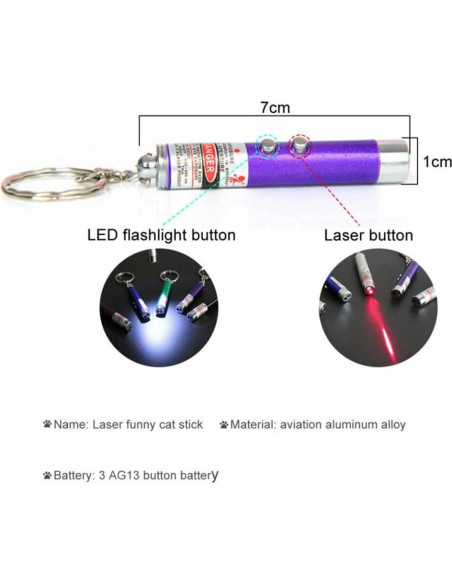 Juguete Interactivo para Gatos y Perros - Puntero Láser LED 6pcs