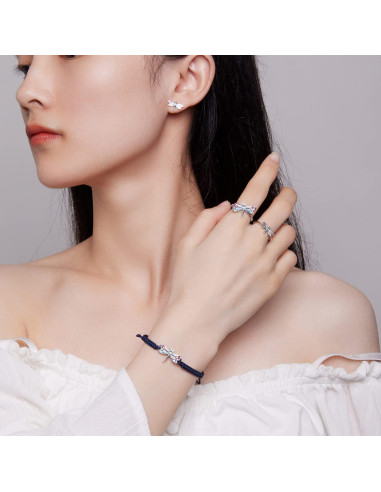 Anillo Ajustable BISAER 925 Plata Esterlina Libélula Gótico