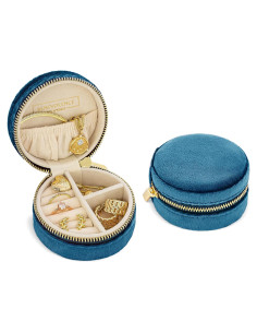 Caja de Joyería de Viaje Benevolence LA Terciopelo Azul